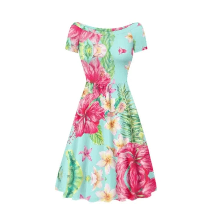 Khaki African Art Women's Vintage Ruffle Floral Flared A Line Swing Casual Cocktail Girls Party Dress for Women Evening Elegance