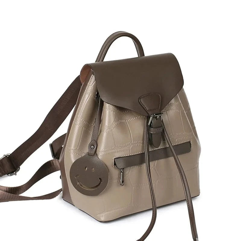 Khaki Backpack Purse for Women  Travel Bag Leather Backpack Shoulder Bag Girls Backpack Schoolbag