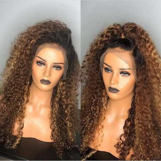 Kinky Curly Cuticle Aligned 1B/30 Brown Color