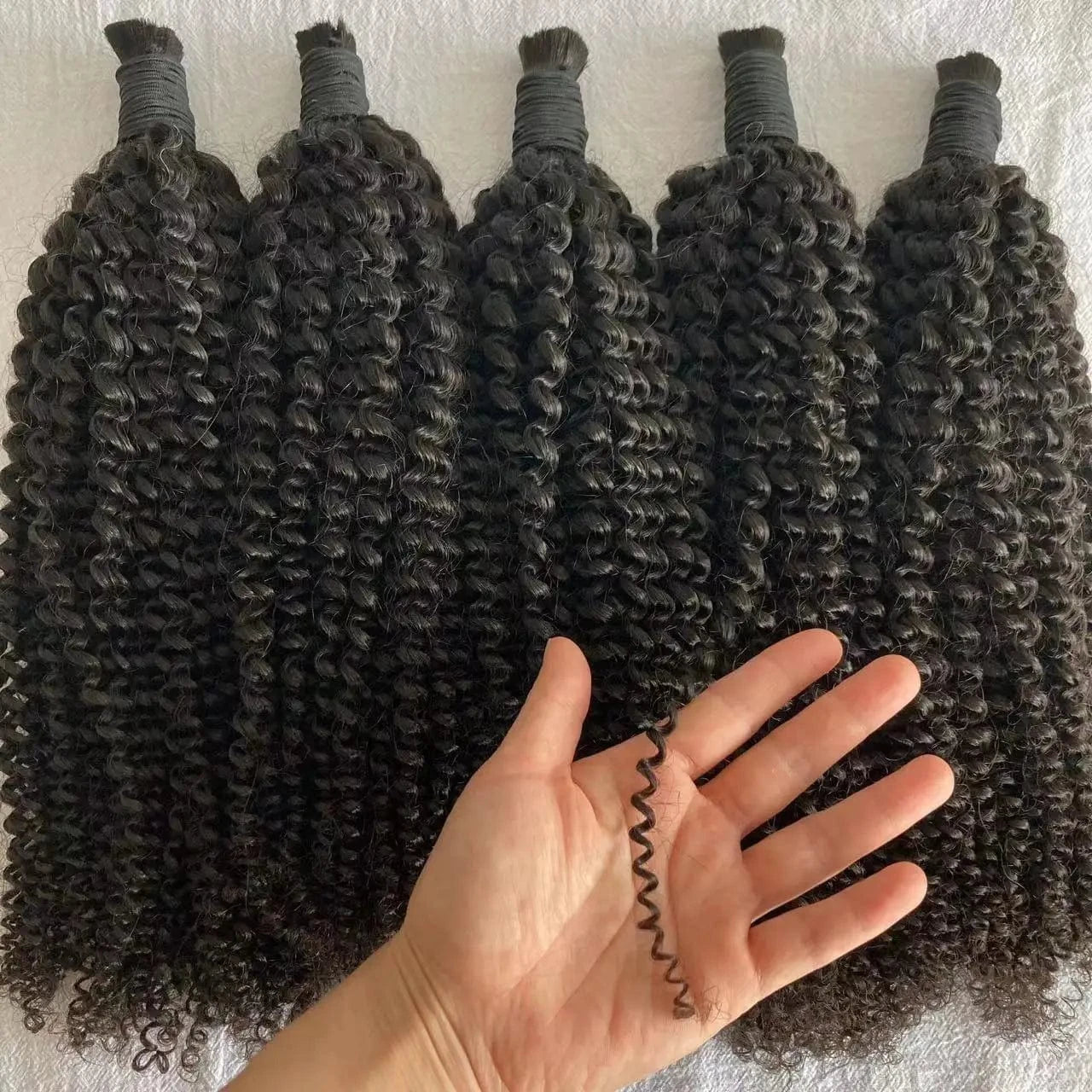 Kinky Curly Human Hair Bundles Extensions 100g Afro Kinky Curly Human Hair Bulk For Braiding No Weft For Black Women