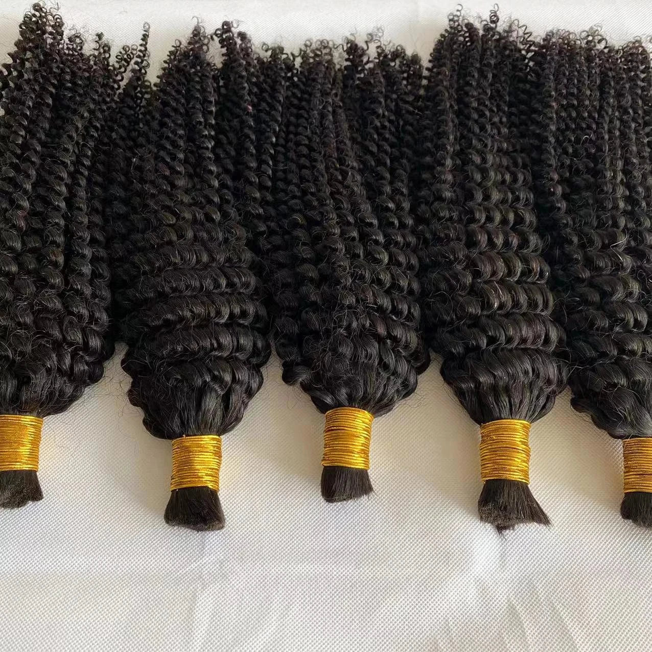 Kinky Curly Human Hair Bundles Extensions 100g Afro Kinky Curly Human Hair Bulk For Braiding No Weft For Black Women