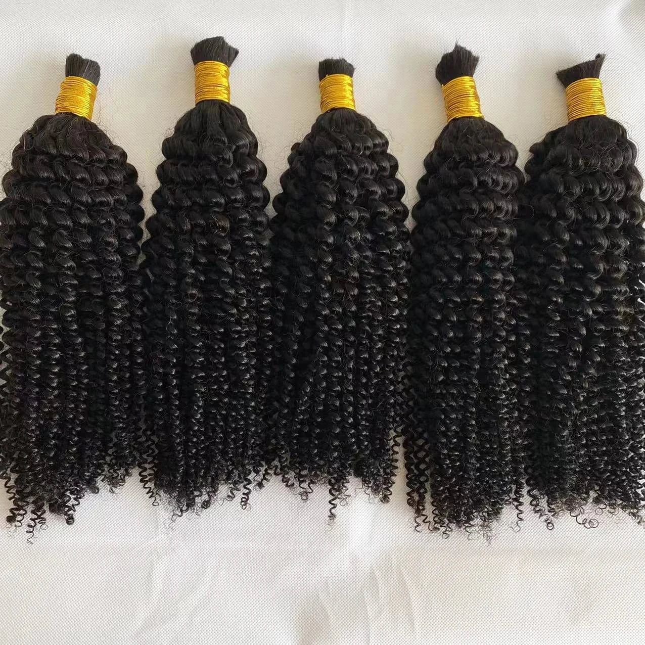 Kinky Curly Human Hair Bundles Extensions 100g Afro Kinky Curly Human Hair Bulk For Braiding No Weft For Black Women