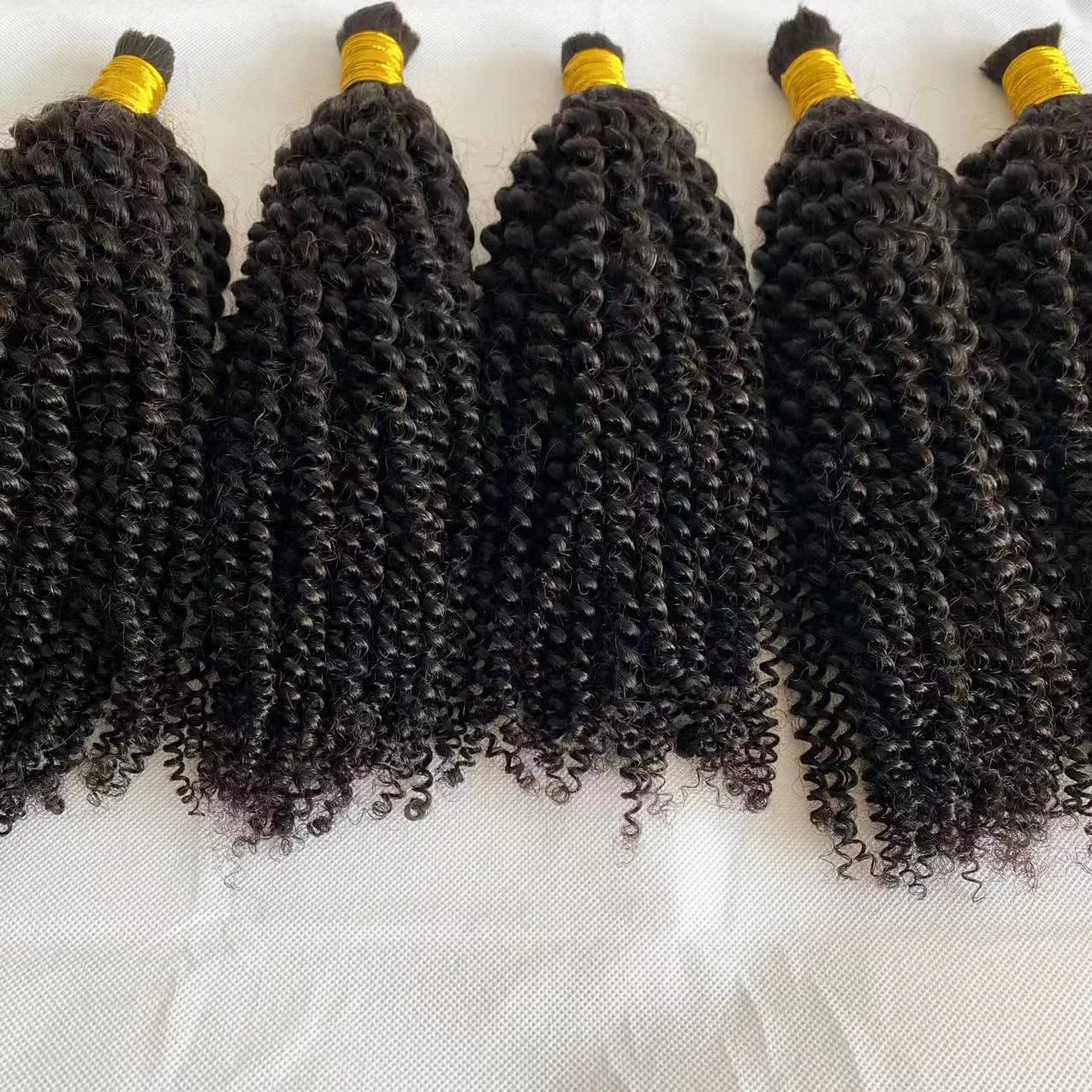 Kinky Curly Human Hair Bundles Extensions 100g Afro Kinky Curly Human Hair Bulk For Braiding No Weft For Black Women