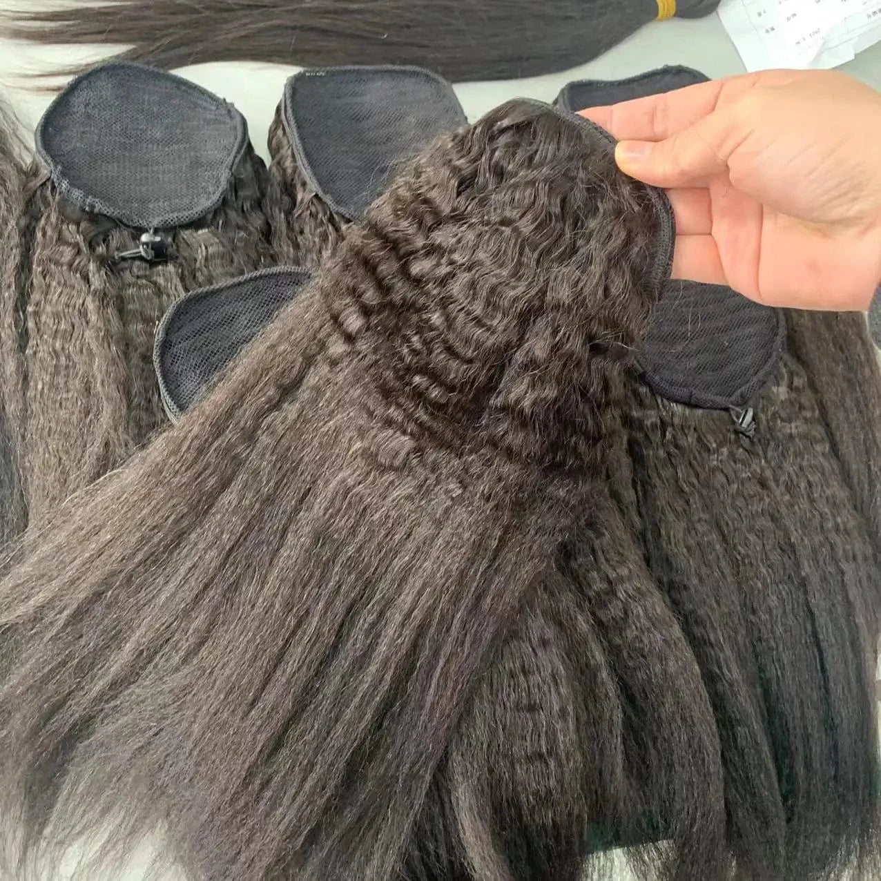 Kinky Straight Drawstring Ponytails for Women Kinky Ponytail human hair Clips in Ponytail Extension
