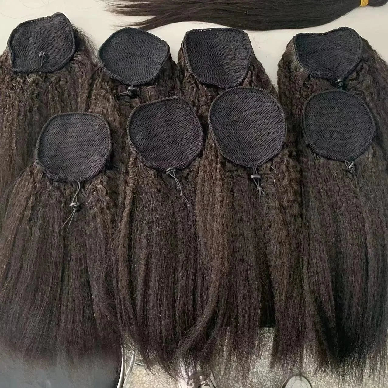 Kinky Straight Drawstring Ponytails for Women Kinky Ponytail human hair Clips in Ponytail Extension