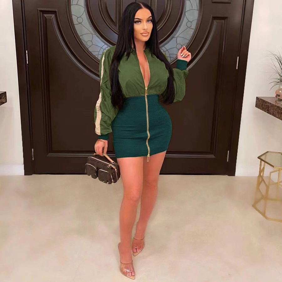 Kliou K22D20976 2022 Wholesale Clothing Women Clothing Elegant Bodycon Casual Ladies Dress Slim Dress
