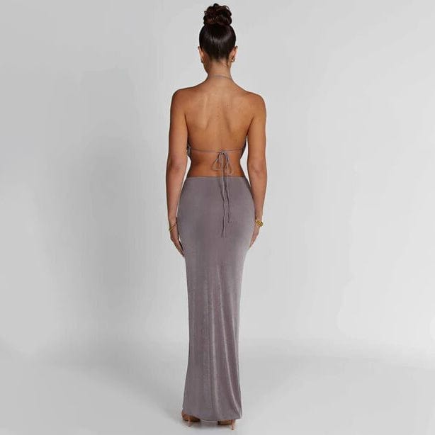 Kliou K23S34084 Elegant Simple Two Pieces Skirts Sets Solid Hipster 2 Piece Set Women Ruched Bare Midriff Women's Set