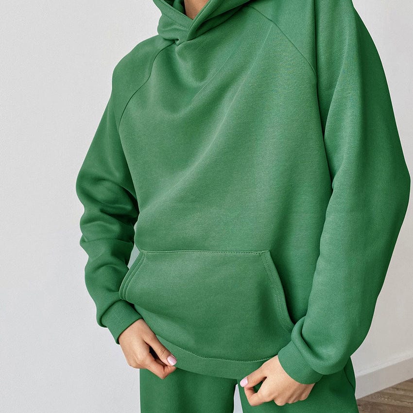 L / #01 Casual Women Hoodies Sweatsuit Long Sleeve Hooded Matching Joggers Sweatpants 2 Piece Tracksuit Sets