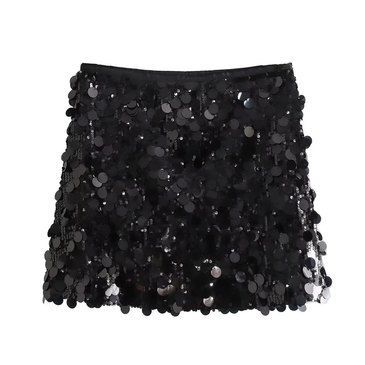 L / 01# OUDINA American Style Club Party Bling Shiny Mini Sexy Skirt Sequin Skirts For Women