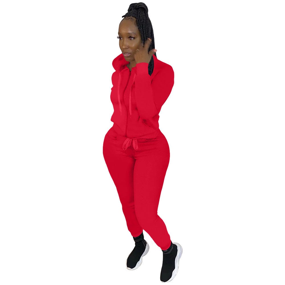 L / 1 woman two pieces set tracksuit 2022 Ladies Winter Plaid 2 piece Hoodie Tracksuits Set