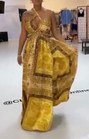 L / 2# Summer Korean Floral Dress Chiffon Women Floral Maxi Dresses Summer One Shoulder Chiffon Korean Dress Floral