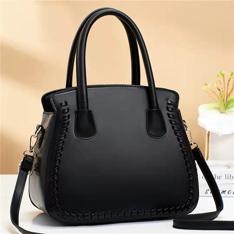 L / black 2022 New pure color simple large capacity single shoulder bag factory wholesale cross-body bag leather women hand bags handbags