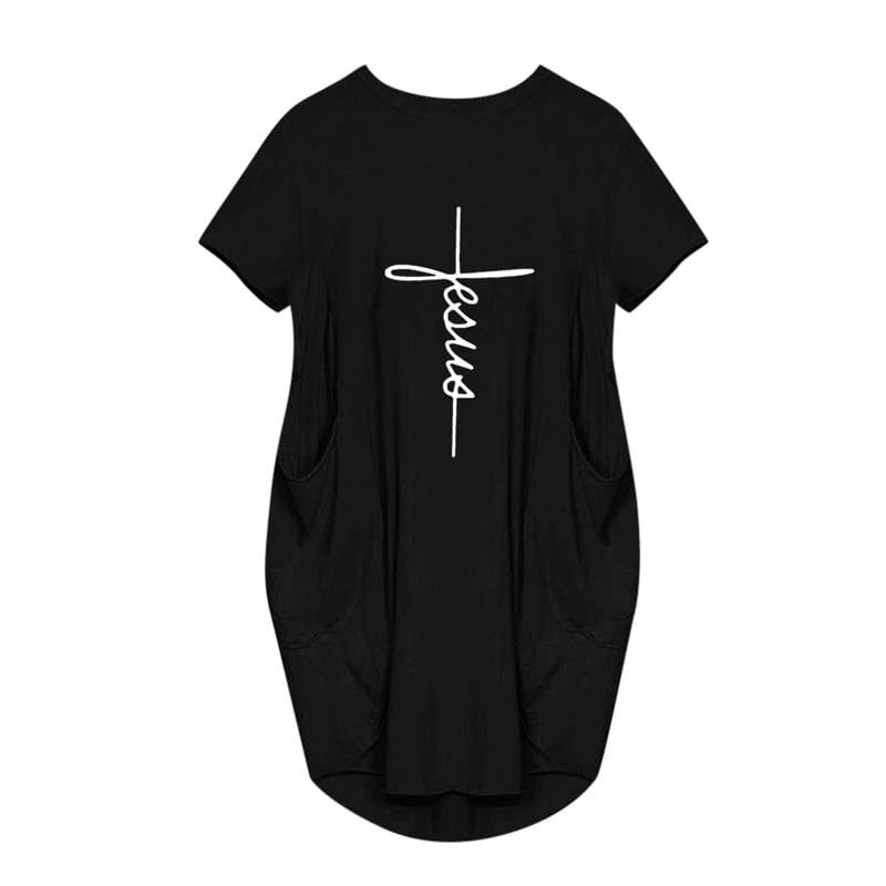 L / black women clothing Faith short sleeve summer dress lounge wear vestidos de fiesta gowns cotton african dress European Clothing