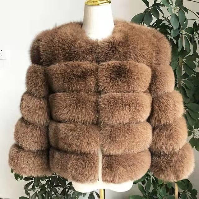 L / color16 Fashion Winter Warm  Coat Real Fox Fur Jacket Women Natural Fur coat women