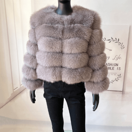 L / color4 Fashion Winter Warm Long Coat Real Fox Fur Jacket Women Natural Fur Outerwear New Arrival