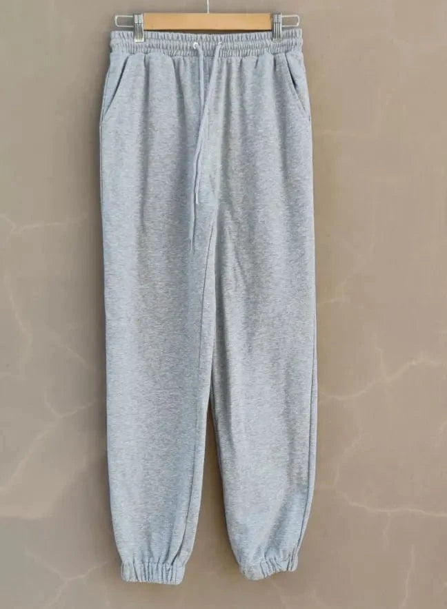 L / Gray pant High Quality Custom Logo Cotton French Terry Women Crop Top And Biker Short And Sports Jogger And Zip Up Hoodie For Women's sets