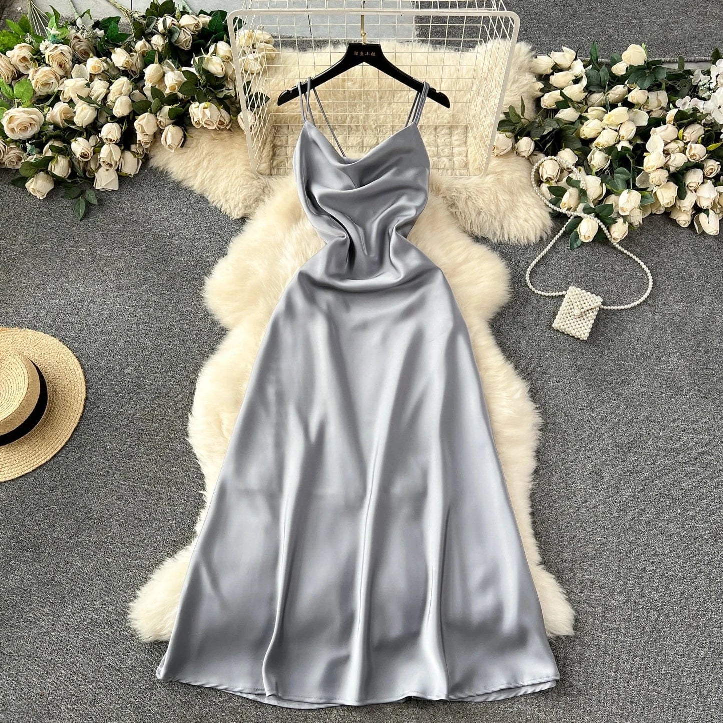 L / Gray Summer Trending Products New Arrivals Women's Sleeveless V-neck Casual Cross