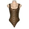 L / leopard New Mens One Piece Bodysuit Leotard Swimwear Leopard Printed Sleeveless Deep U Neck Backless High Cut Male Sexy Swimsuit