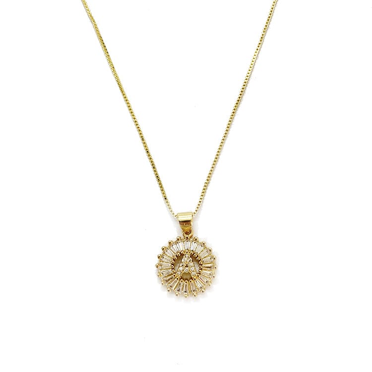 L LWS34020 New Arrival Ins 26 Letters Pendant Necklace Zircon Initial Necklaces For Women