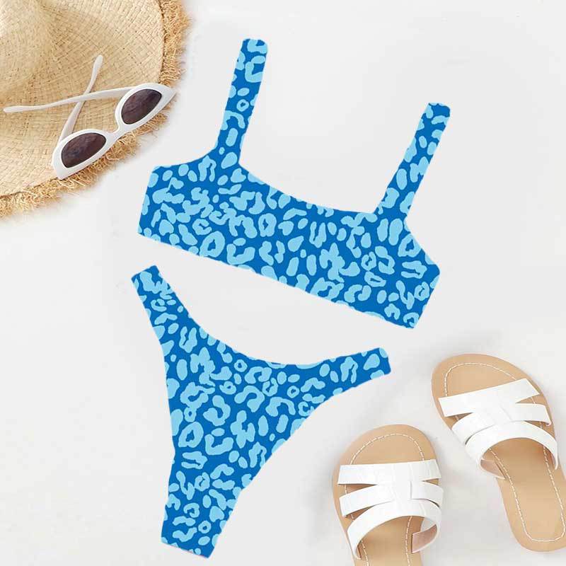 L / NO.9 OOTN Female Cut Out Bathing Suit Swimwear 2023 Women Orange Leopard Push Up Padded Thong Swimsuit Sexy Micro Bikini