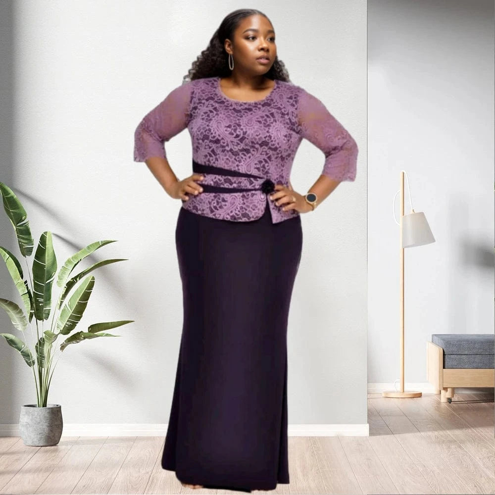 L / pic 1 91031-MX26 wholesale elegant lace maxi dresses for sehe fashion women