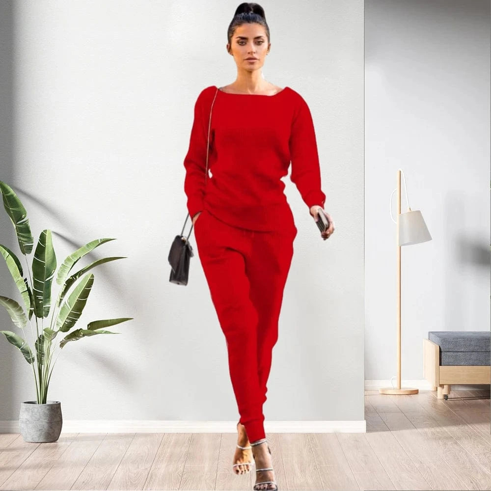 L / pic13 90905-MX61 autumn new arrival 12 colors two piece knitted jumpsuit woman