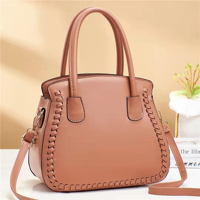 L / pink 2022 New pure color simple large capacity single shoulder bag factory wholesale cross-body bag leather women hand bags handbags