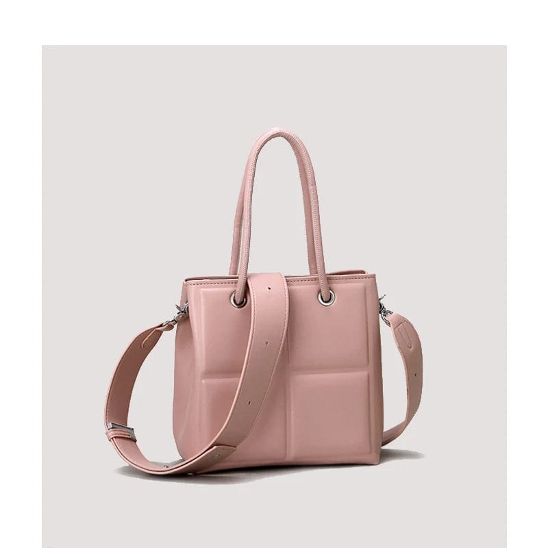 L / pink New made Korea wholesale handbags pu leather black wide tote bags custom orange handbag