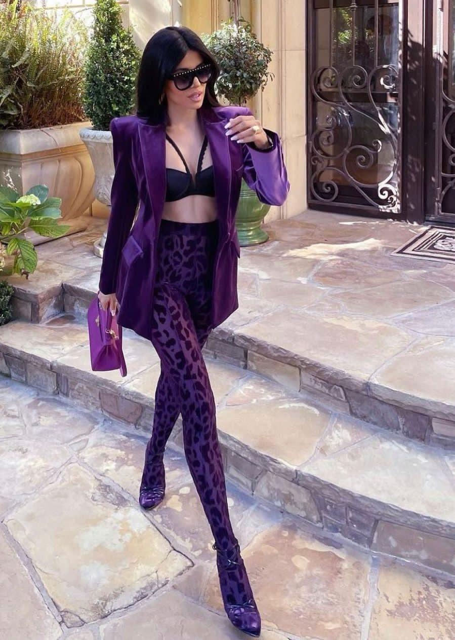 L / Purple H3244 Fashion Sexy top&pants Women's Celebrity Night Club Wear Evening 2 pieces Pants Set