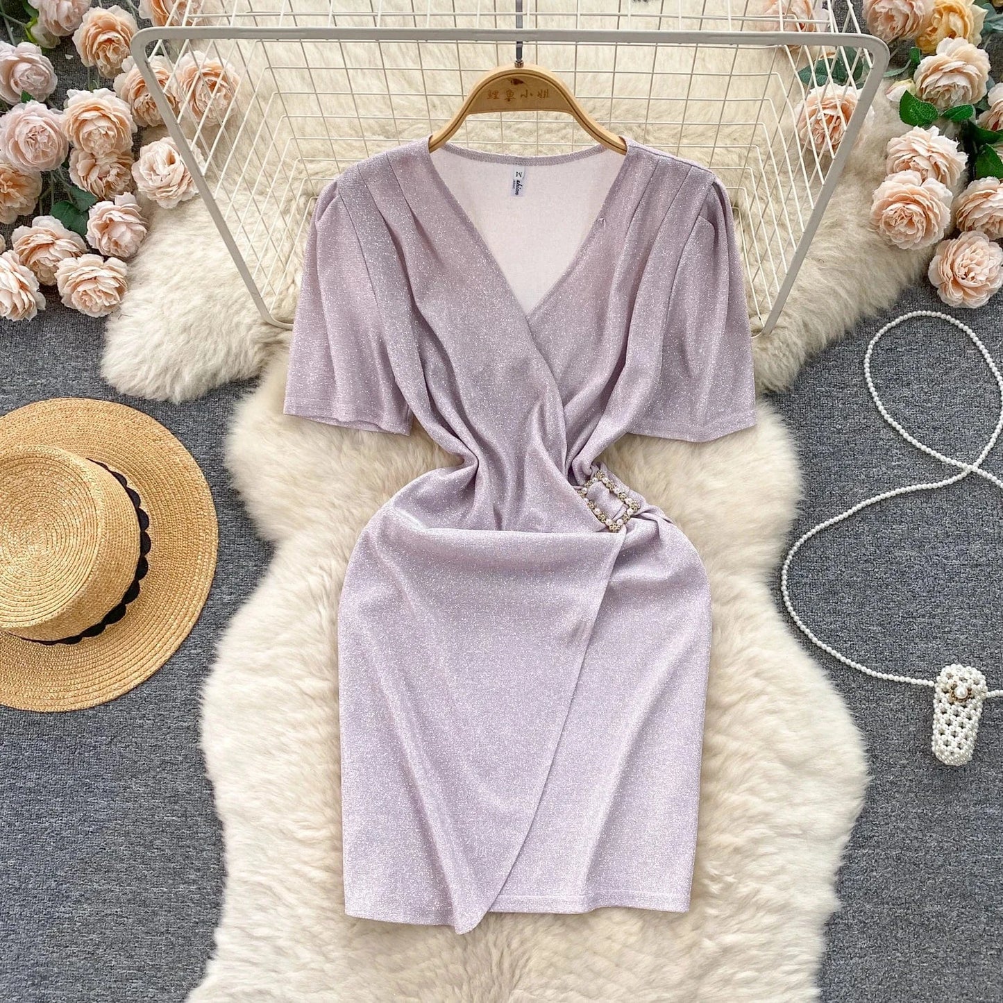 L / Purple Sexy Hip Dress For Women Ladies Elegant Dresses Clothes Women