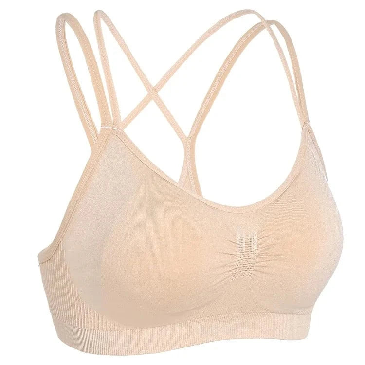 L / Skin Large Size Seamless Wireless Stretch Sujetador Deportivo Running Gym Fitness Yoga Bra High Impact Sports Bras For Womens