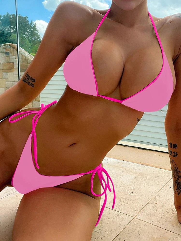 L / Style 12 Sexy Micro Bikinis Thong Triangle Beachwear Swimsuit Women 2023 String Bikini Brazilian Biquini Summer Swimwear Party