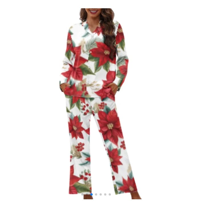 L / VBFK0848 Fancy Christmas Pyjamas Set Print Long Sleeve Top And Long Pants Loungewear Family Matching Christmas Pajamas Family Sleepwear