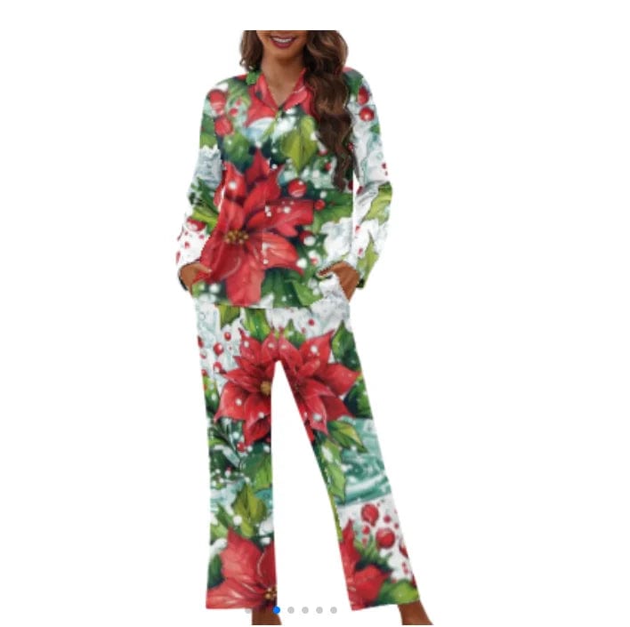 L / VBFK0849 Fancy Christmas Pyjamas Set Print Long Sleeve Top And Long Pants Loungewear Family Matching Christmas Pajamas Family Sleepwear