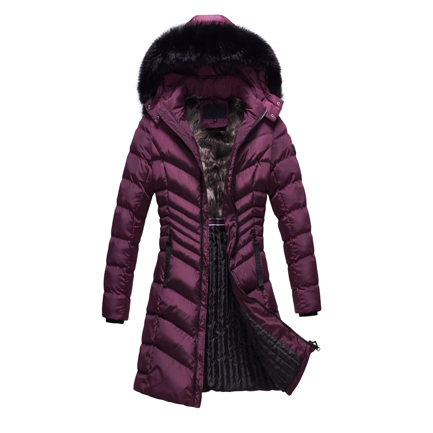 L / wine High Quality Beautiful  Softshell Custom Simple Women Winter Down Jacket Ready To Shop