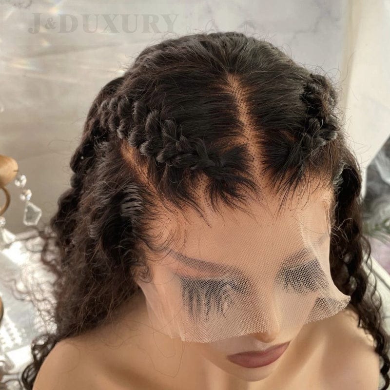 Lace Frontal Wigs for Women Deep Curly Lace Front Human Hair Wigs Transparent Deep Wave Brazilian Hair Swiss Lace Long 150% 180%