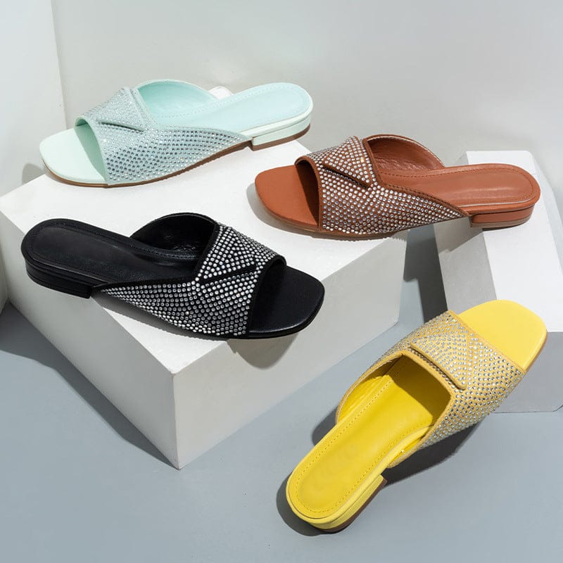 ladies heels outside wearing low heeled sandals women's rhinestone block heel women's shoes wholesale slides slippers
