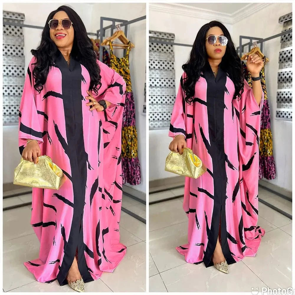 Ladies loose wing sleeves party dresses spring women large swing dresses for ladies