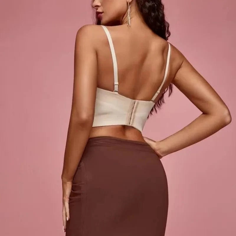 Ladies Sexy Party Bling Rhinestones Corset Cropped Top Trendy Diamond Bra Camisole Tank Top