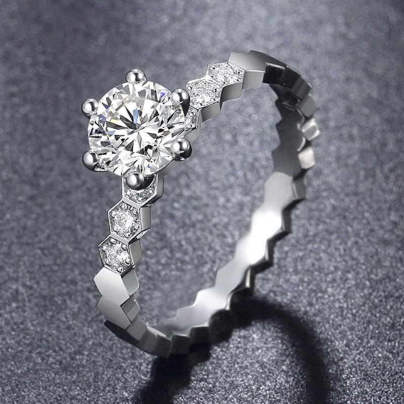 lady gem jewelry synthetic lab made hpht / cvd diamond 18k solid real gold wedding ring