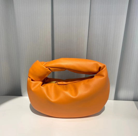Lady GENUINE LEATHER PURSE ELEGANT handbag KNOT LEATHER PURSE