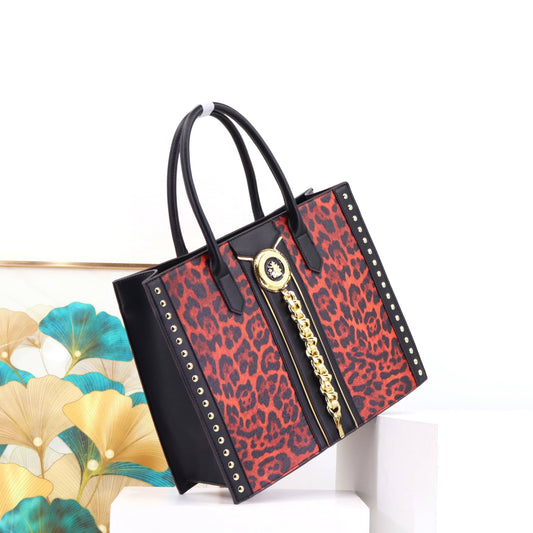 Ladysky large size document handbag for women quality PU leather printing ladies bag fashion designer tote bags for girls 36 cm