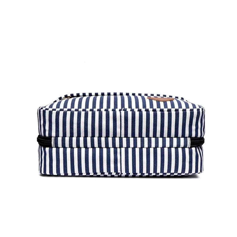 large capacity travel canvas cosmetic bag make up bag for women