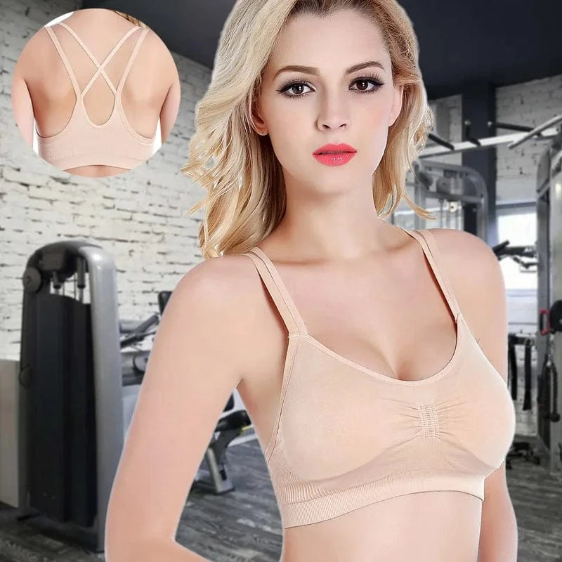 Large Size Seamless Wireless Stretch Sujetador Deportivo Running Gym Fitness Yoga Bra High Impact Sports Bras For Womens