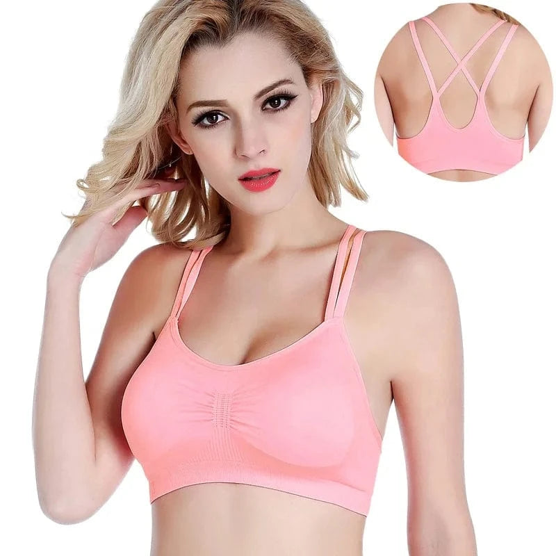 Large Size Seamless Wireless Stretch Sujetador Deportivo Running Gym Fitness Yoga Bra High Impact Sports Bras For Womens