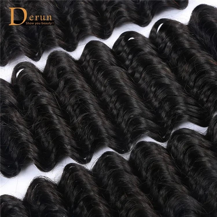 Large stocks Factory Price Natural Color Deep Wave Brazilian Virgin Hair Bundles