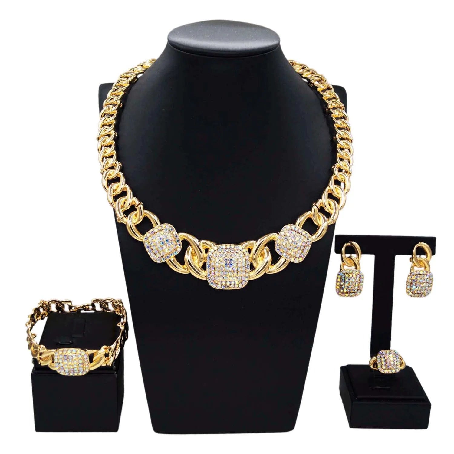Latest 18K Gold Plated Hot Sale Wholesale Jewelry Set Popular Gift Custom Party Brazil Dubai Birthday Simple Jewels