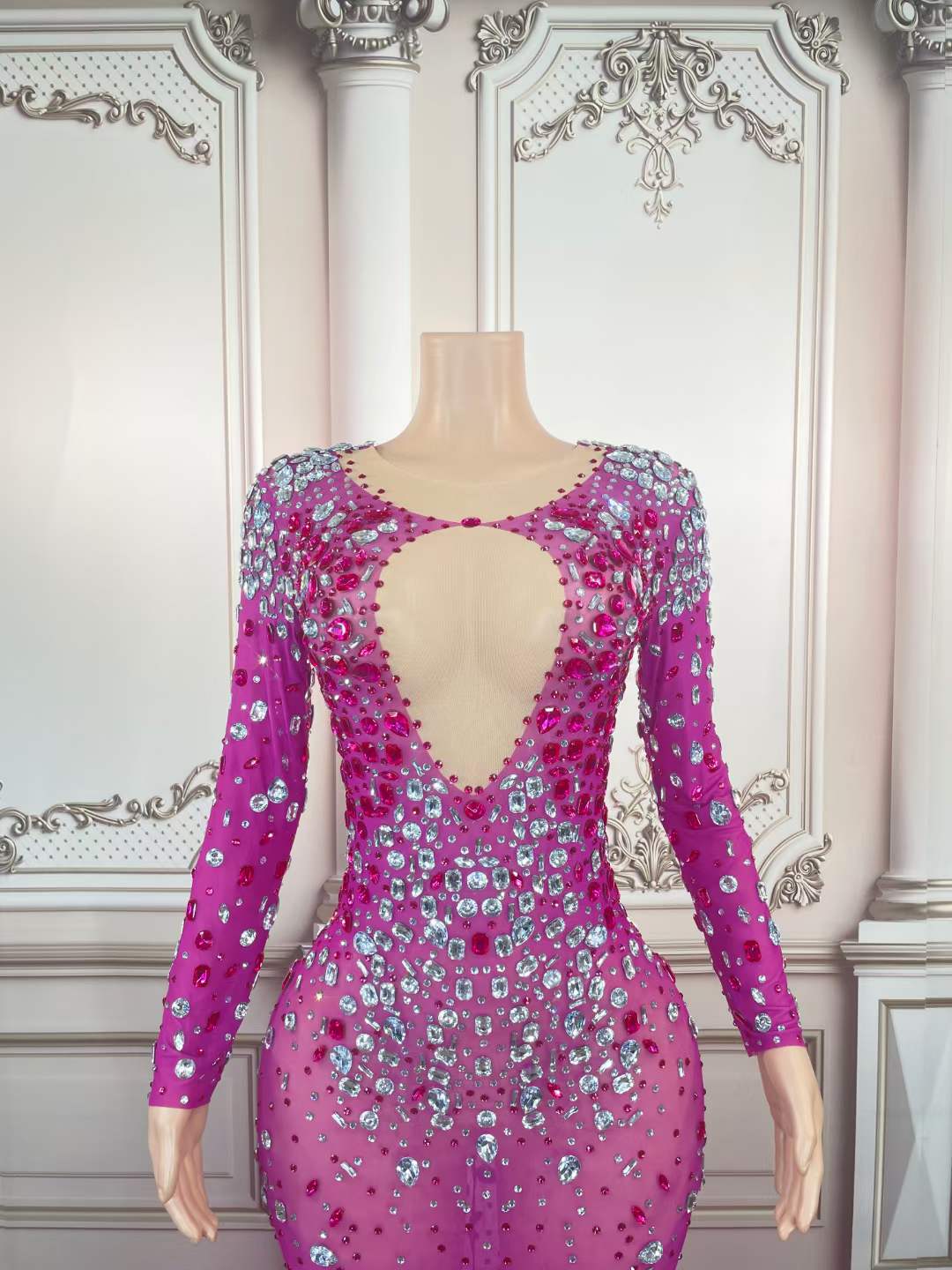 Latest Design Silver Crystal Purple Diamond Party Dress Purple Feather Maxi Standard Prom Dresses 2023 Evening Gowns Sexy