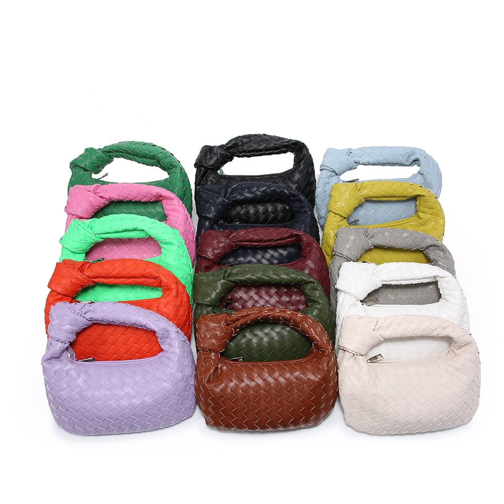 Latest fashion Designer pu leather woven shoulder bag women hobo bag for wholesale price