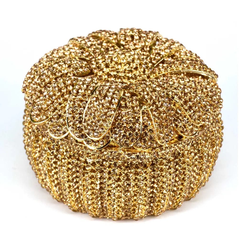 Latest Trending Beautiful Fashion Bling Crystal Rhinestone Flower Clutch Evening Bags Bridal Luxury Customized Handbag